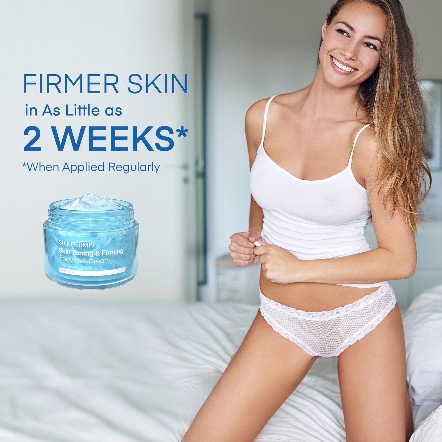 Skin Toning and Firming Gel: Skin Tightening Cream for Body - Effective Cellulite Cream for Tighs Buttocks & Stomach (6.7 Ounce (Pack of 1))